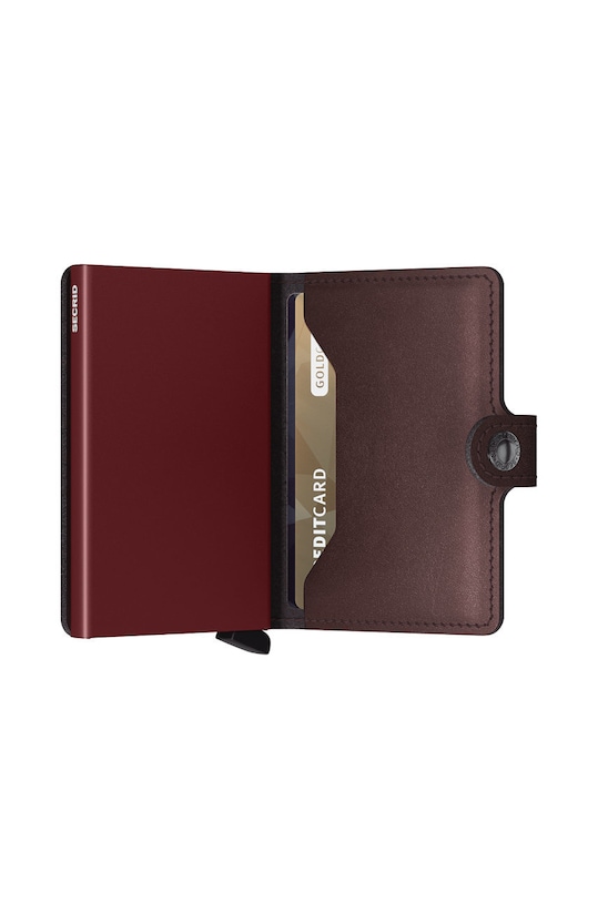 Akcesoria Secrid Portfel skórzany MMe.Moro bordowy