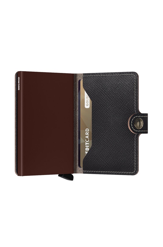 Secrid Portfel skórzany czarny MSa.Brown