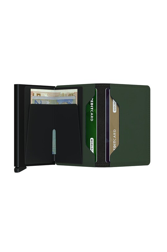 Аксесуари Шкіряний гаманець Secrid SM.GREEN.BLACK зелений