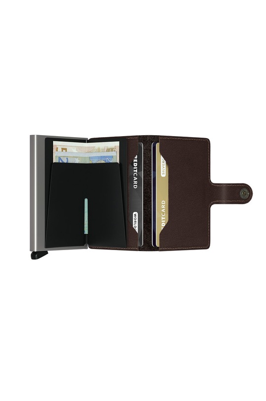 Akcesoria Secrid - Portfel skórzany M.Dark.brown brązowy