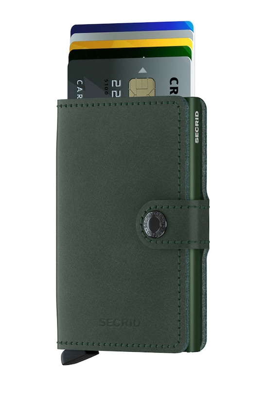 Secrid portofel de piele M.Green verde ZA00