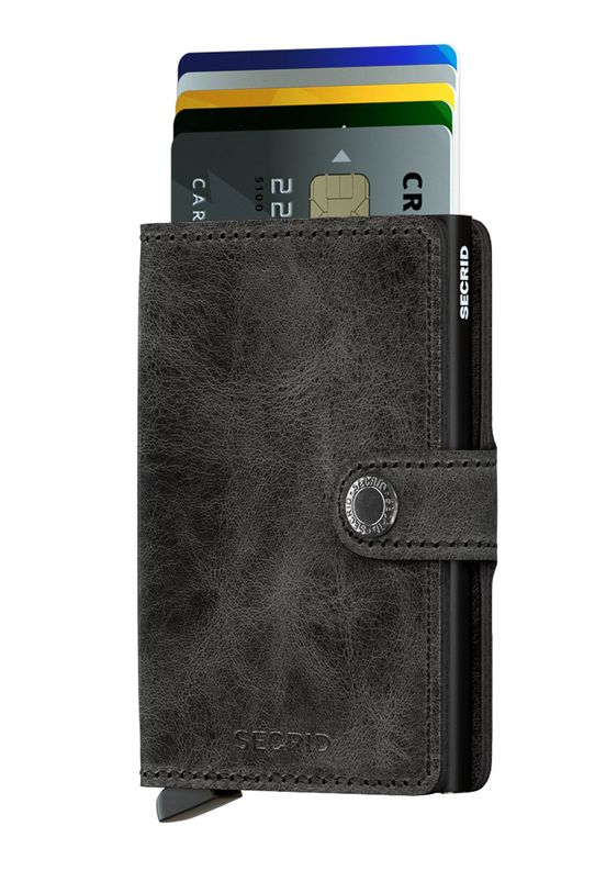 Secrid portofel de piele MV.Black negru ZA00