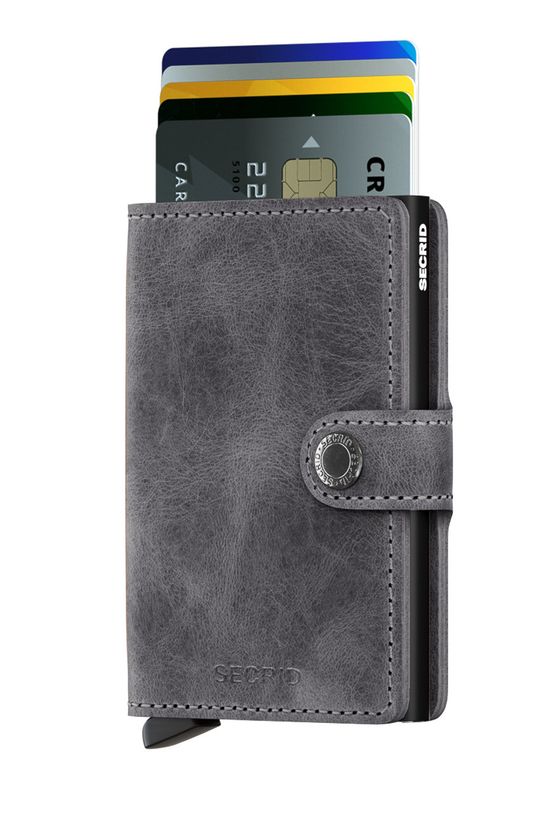 Secrid δερμάτινο πορτοφόλι MV.Grey.Black γκρί ZA00
