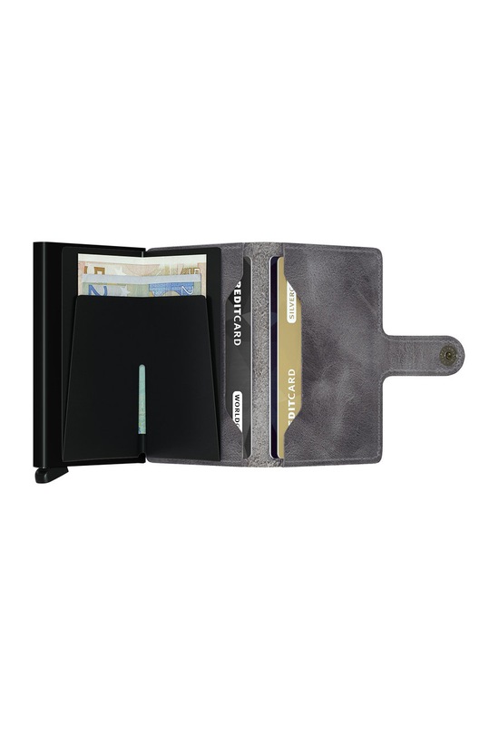 Dodatki Secrid usnjena denarnica MV.Grey.Black siva