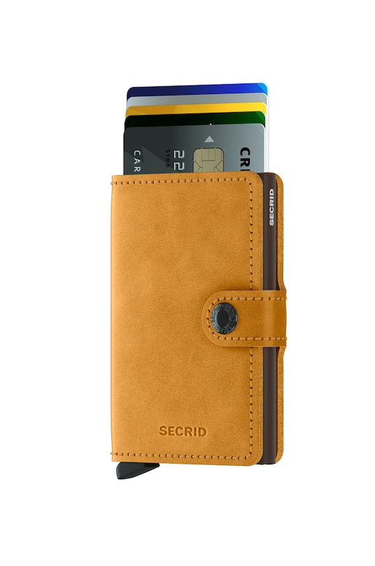 Secrid portfel skórzany MV.Ochre żółty ZA00