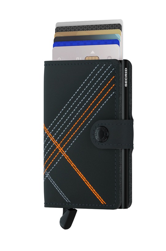 Secrid - Kožená peňaženka MSt.Linea.Orange čierna ZA00