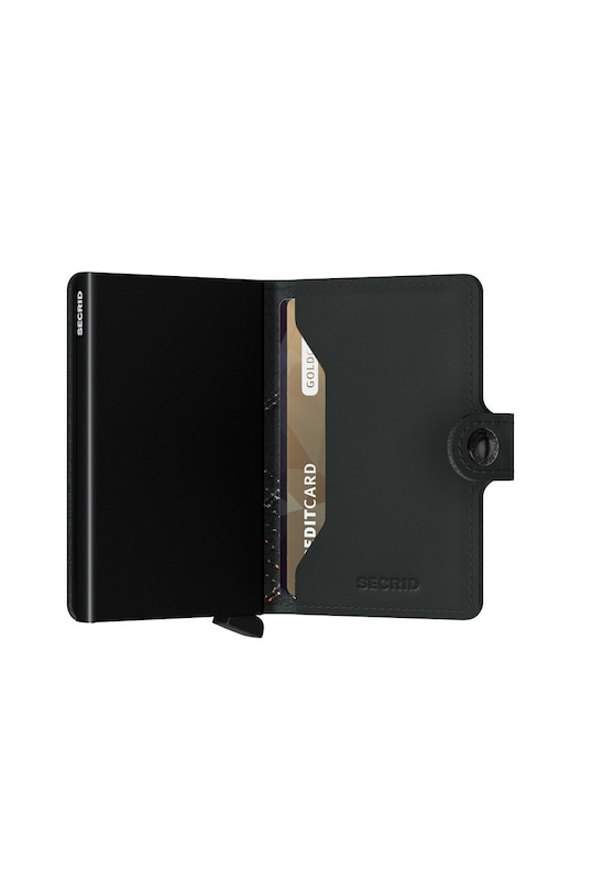 Doplnky Secrid - Kožená peňaženka MSt.Linea.Orange čierna