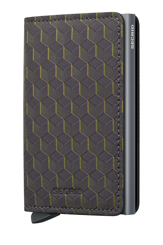 Secrid portfel skórzany OPTICAL wzorzyste szary SOp.Black.Titanium
