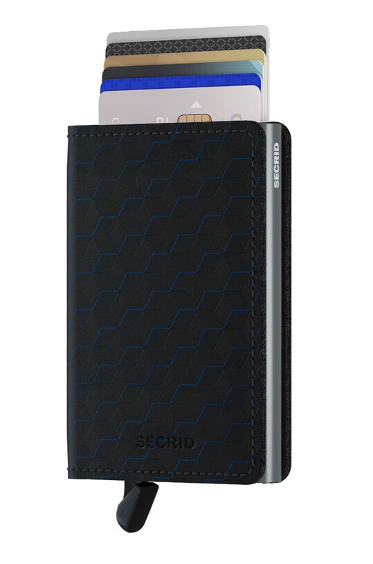 Шкіряний гаманець Secrid SOp.Black.Titanium чорний ZA00
