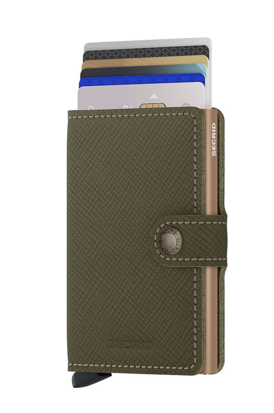 Кожаный кошелек Secrid MSa.Olive зелёный ZA00