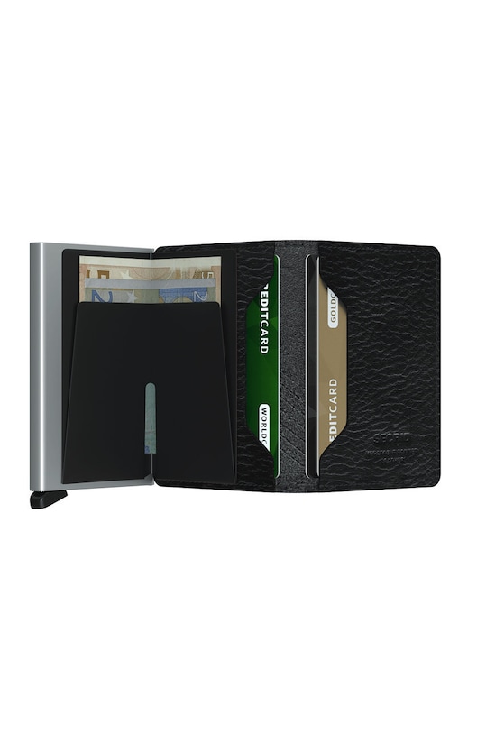 Secrid Portofel de piele negru SSt.LineaBlack