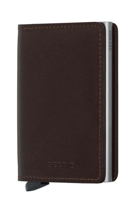 Шкіряний гаманець Secrid лицьова шкіра коричневий SO.DarkBrown