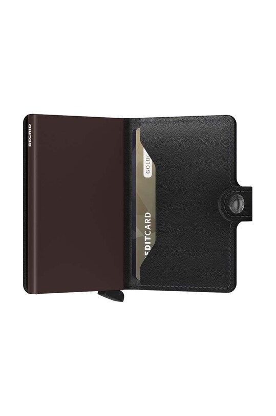 Кожаный кошелек Secrid Black & Brown чёрный M.Black.Brown