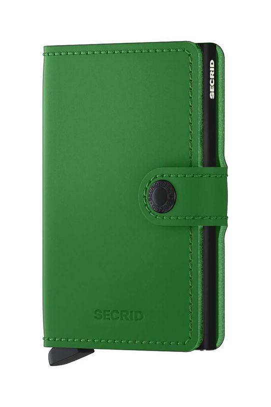 Secrid portofel de piele Miniwallet Matte Bright Green piele verde MM.Bright.Green