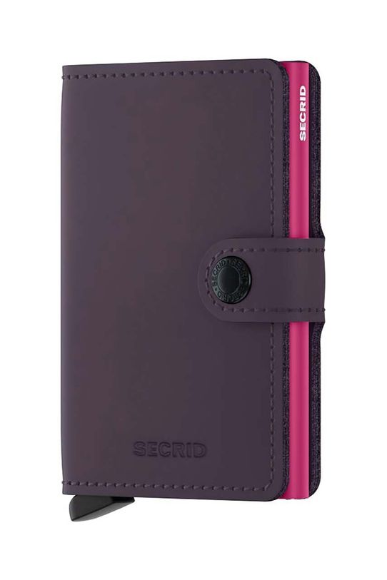 Δερμάτινο πορτοφόλι Secrid Miniwallet Matte Dark Purple-Fuchsia