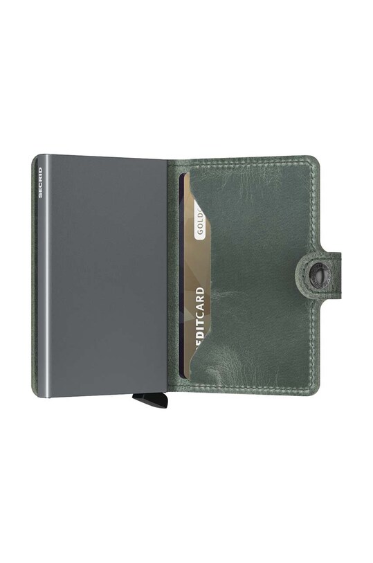 Secrid portofel de piele Miniwallet Vintage Sage verde MV.Sage