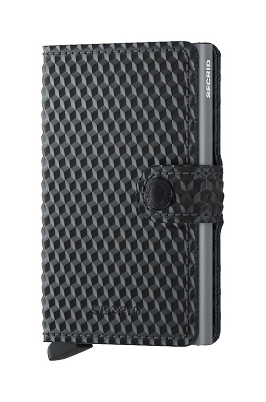 Secrid portfel skórzany Cubic Black-Titanium gładkie czarny MCu.Black.Titanium