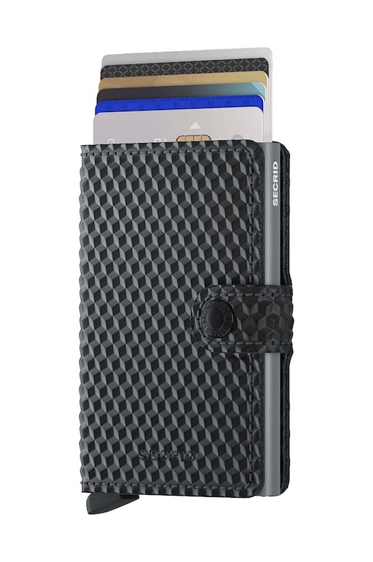 Secrid portfel skórzany Cubic Black-Titanium MCu.Black.Titanium czarny ZA00