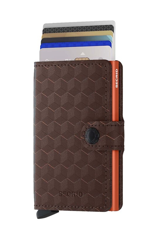 Шкіряний гаманець Secrid Optical Brown-Orange MOp.Brown.Orange коричневий ZA00