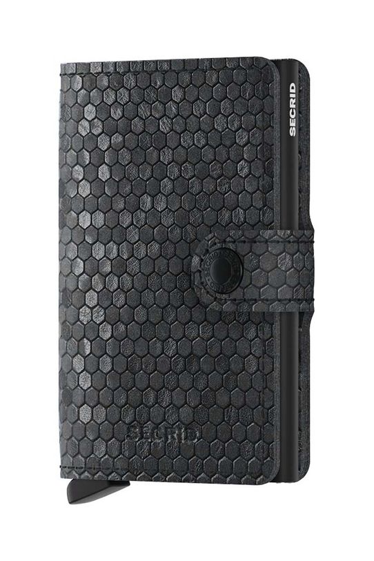 Secrid portofel de piele Miniwallet Hexagon Black piele negru MHe.Black