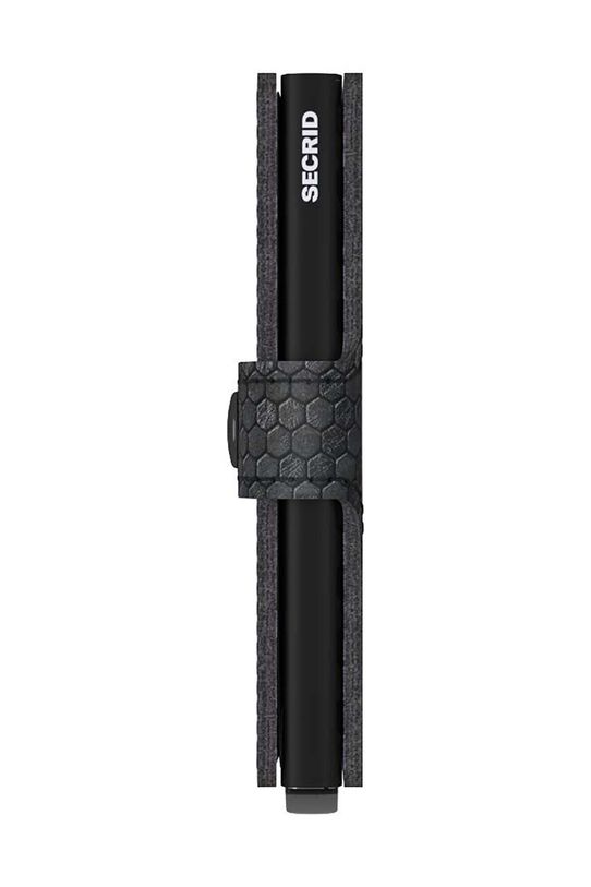 Secrid portofel de piele Miniwallet Hexagon Black MHe.Black negru