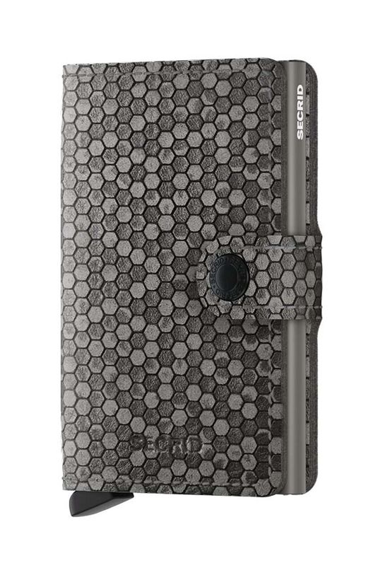 Δερμάτινο πορτοφόλι Secrid Miniwallet Hexagon Grey