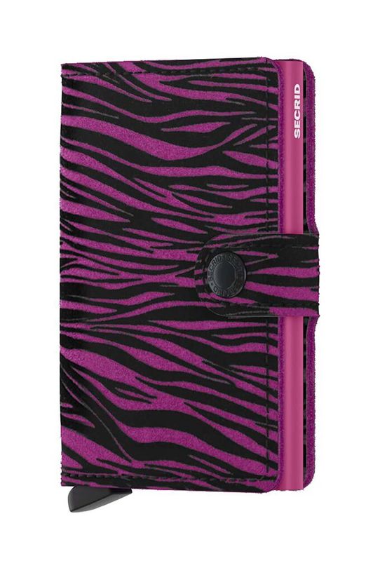 Kožni novčanik Secrid Miniwallet Zebra Fuchsia zrnata koža roza MZe.Fuchsia