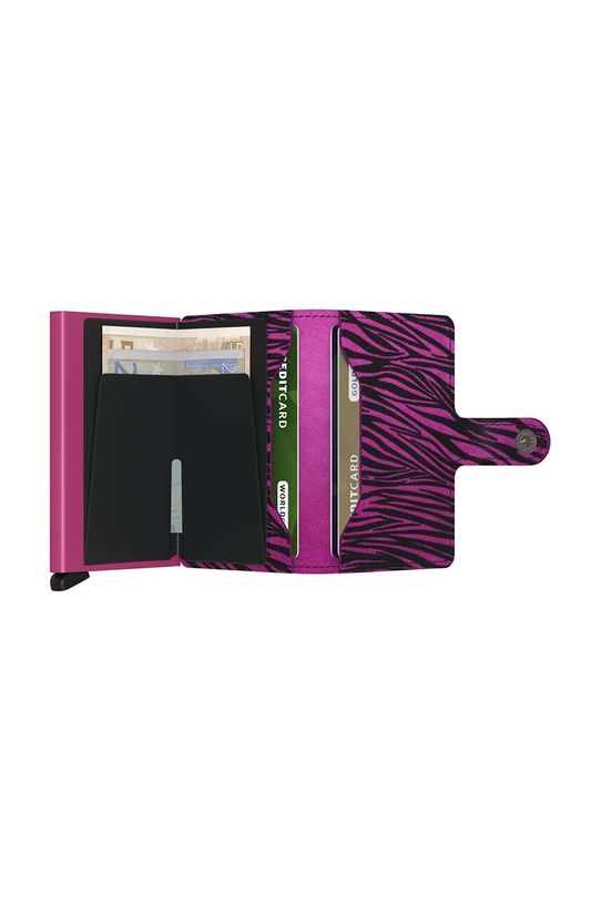 Accesorii Secrid portofel de piele Miniwallet Zebra Fuchsia MZe.Fuchsia roz