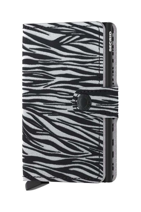Δερμάτινο πορτοφόλι Secrid Miniwallet Zebra Light Grey λείο δέρμα γκρί MZe.Light.Grey