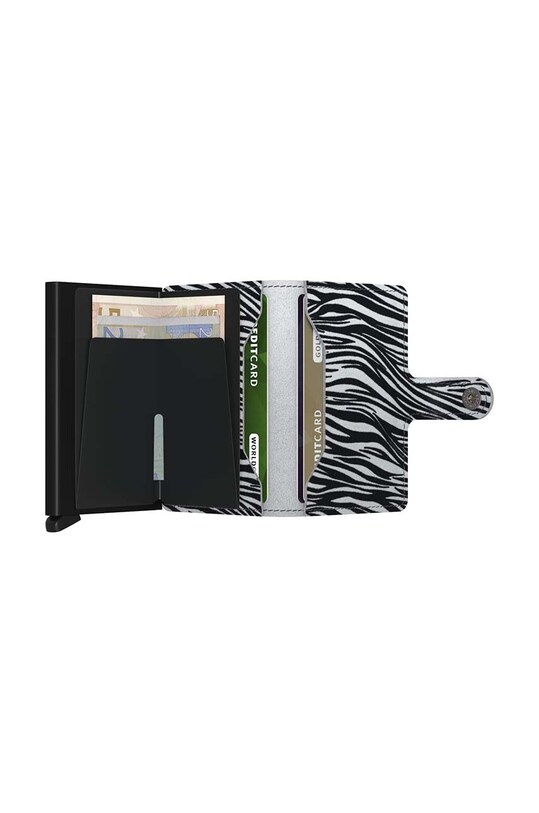 Akcesoria Secrid portfel skórzany Miniwallet Zebra Light Grey MZe.Light.Grey szary