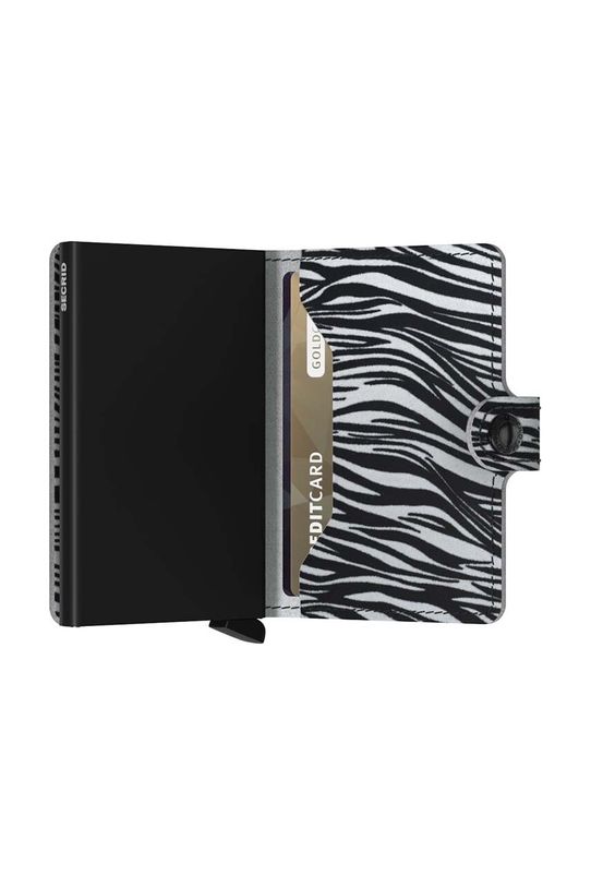 Δερμάτινο πορτοφόλι Secrid Miniwallet Zebra Light Grey γκρί MZe.Light.Grey
