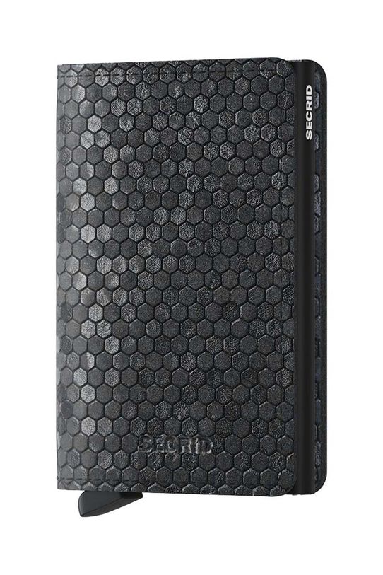 Secrid portofel de piele Slimwallet Hexagon Black piele negru SHe.Black