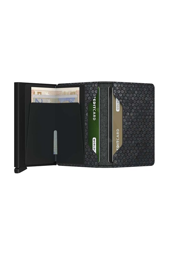 Аксессуары Кожаный кошелек Secrid Slimwallet Hexagon Black SHe.Black чёрный