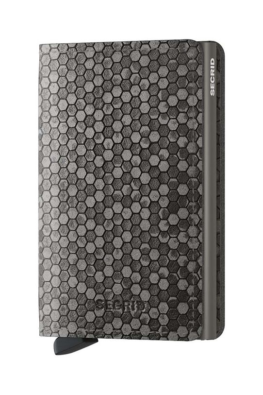 Secrid portofel de piele Slimwallet Hexagon Grey piele gri SHe.Grey