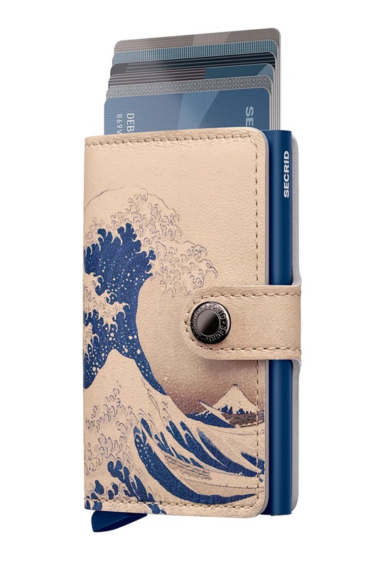 Secrid portfel skórzany Miniwallet Art Almond Blossom MAr.Almond.Blossom biały ZA00