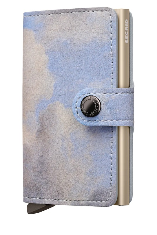 Secrid portfel skórzany Miniwallet Art Almond Blossom skóra licowa niebieski MAr.Almond.Blossom