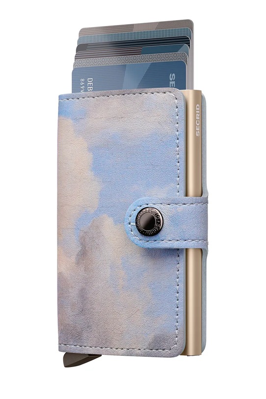 Secrid portfel skórzany Miniwallet Art Almond Blossom MAr.Almond.Blossom niebieski ZA00