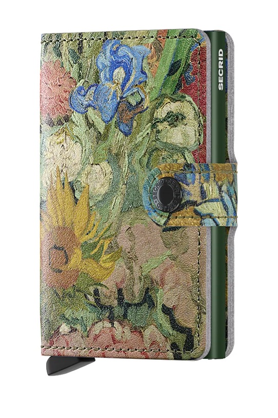 Secrid portfel skórzany Miniwallet Art Almond Blossom wzorzyste multicolor MAr.Almond.Blossom