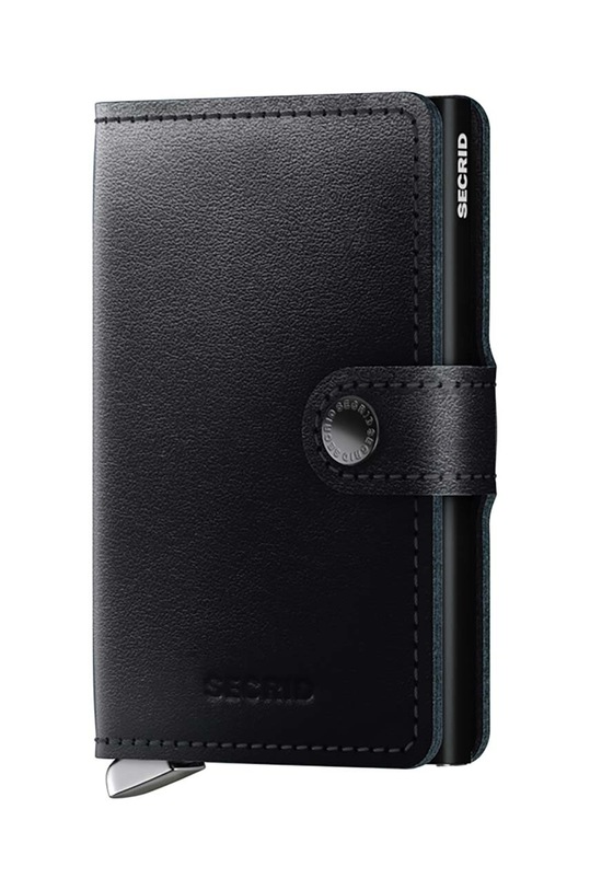Кожен портфейл Secrid гладка кожа черен MDu.Black