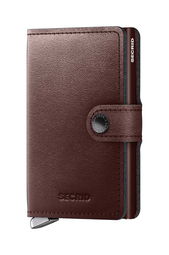 Кожаный кошелек Secrid кожа коричневый MDu.DarkBrown