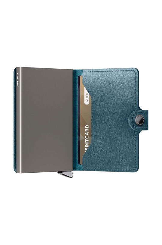 Кожаный кошелек Secrid бирюзовый MDu.Teal