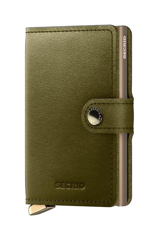 Кожаный кошелек Secrid кожа зелёный MDu.Olive