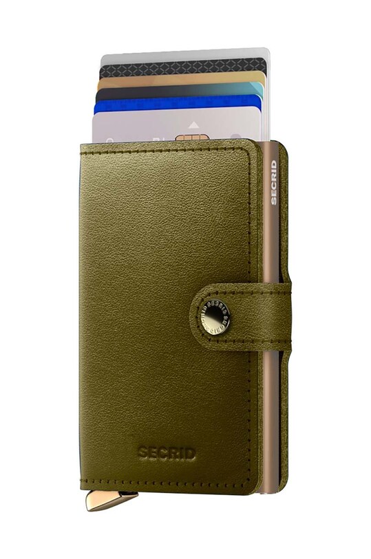 Кожаный кошелек Secrid MDu.Olive зелёный ZA00