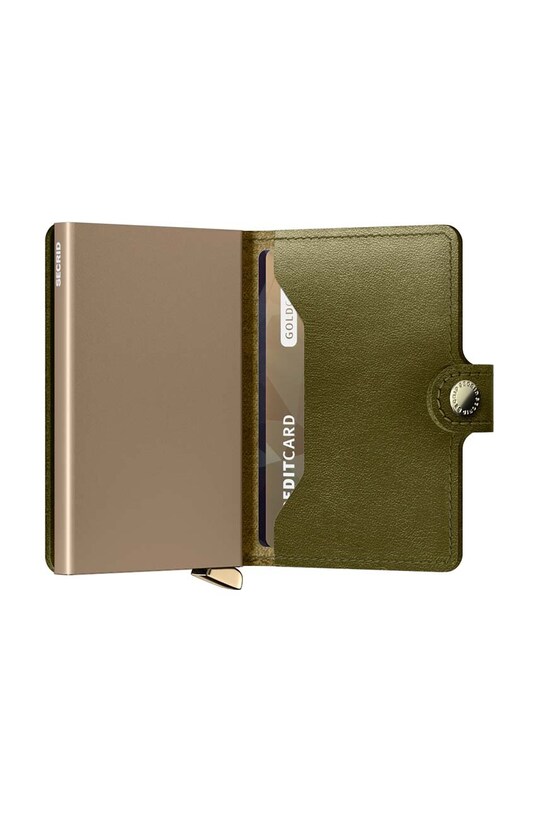 Кожаный кошелек Secrid зелёный MDu.Olive