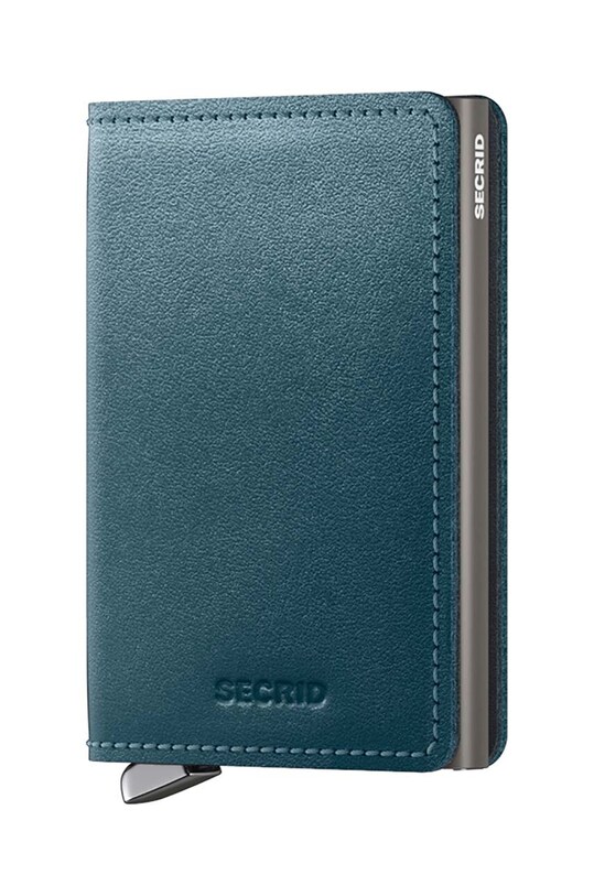 Шкіряний гаманець Secrid лицьова шкіра бірюзовий SDu.Teal