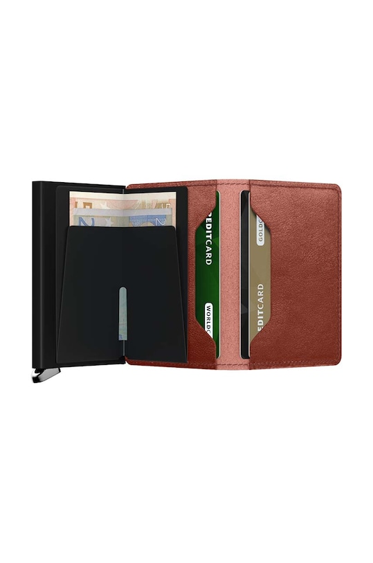 Accesorii Secrid portofel de piele SBc.Brown maro