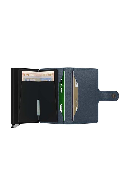 Akcesoria Secrid portfel skórzany MEl.Teal turkusowy