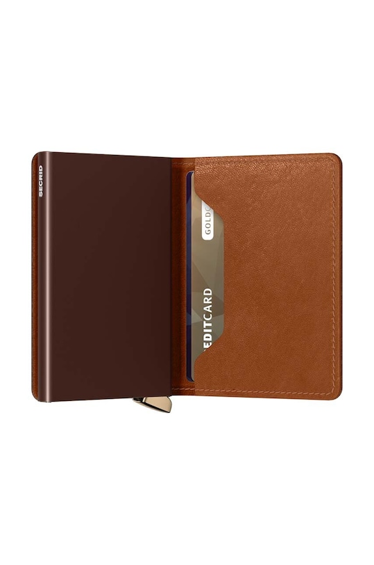 Secrid portfel skórzany brązowy SEl.Cognac