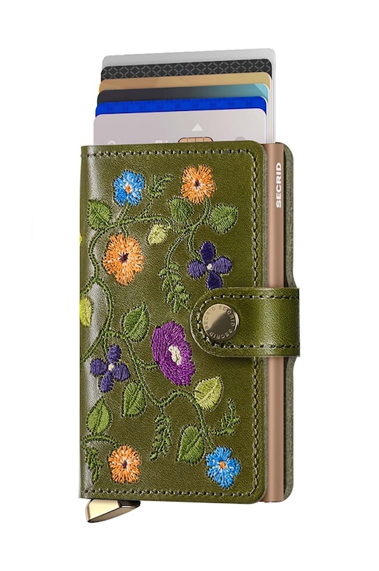 Кожаный кошелек Secrid MSt.Olive зелёный ZA00