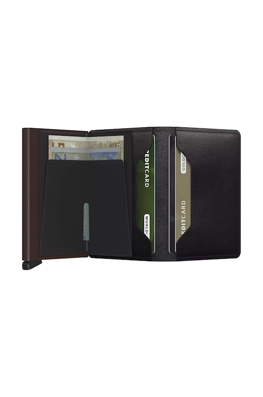 Doplnky Kožená peňaženka Secrid Slimwallet Origina SO.BLACK.BROWN čierna